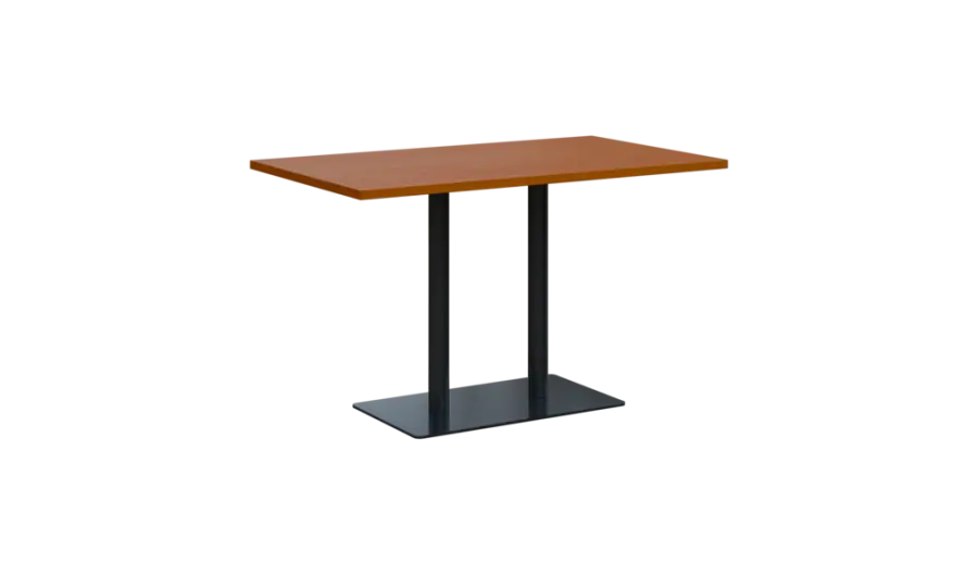 RGT 52 stůl hranatý, noha trubková, černá, deska 25 mm, široký 1200 mm, třešeň šumavská